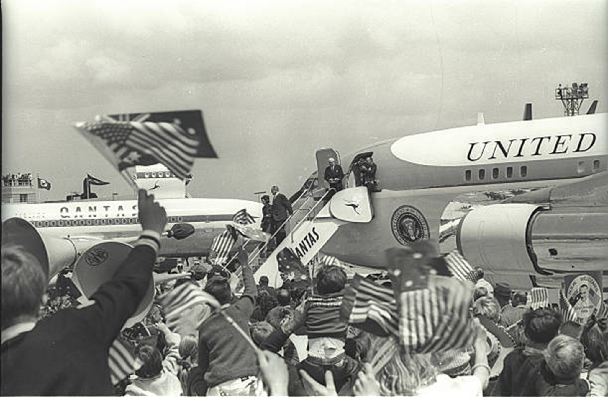 US President Lyndon B Johnson Brisbane Airport