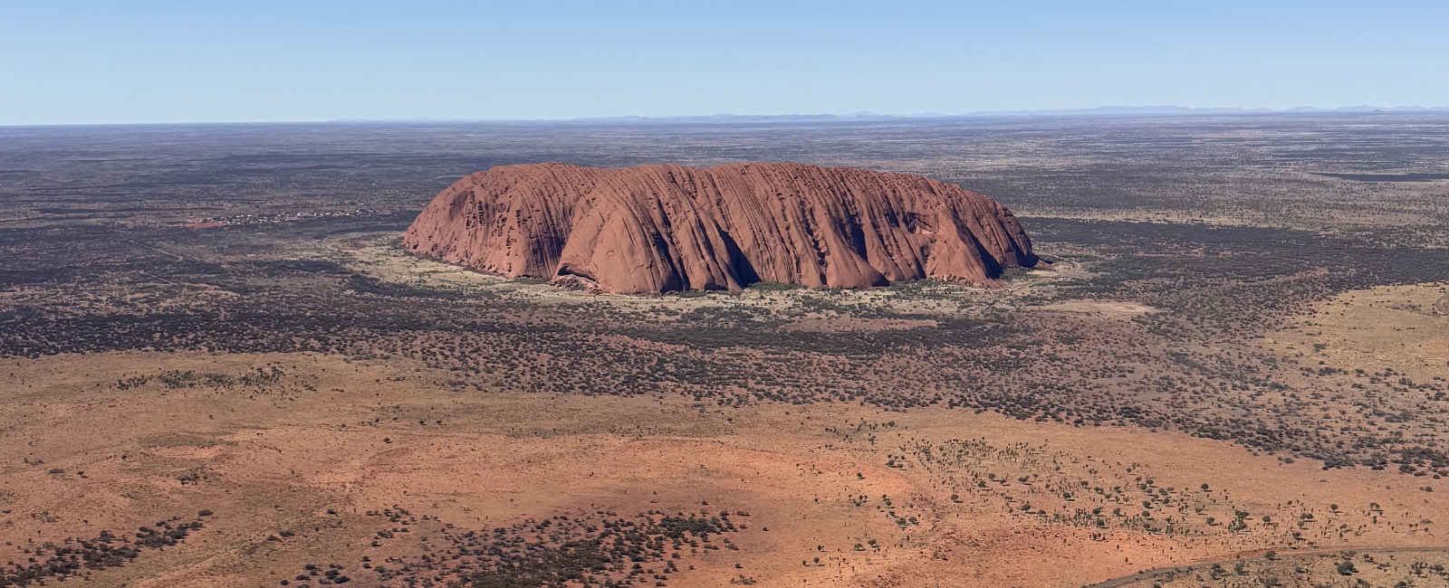 Ariel view of Ayers Rock