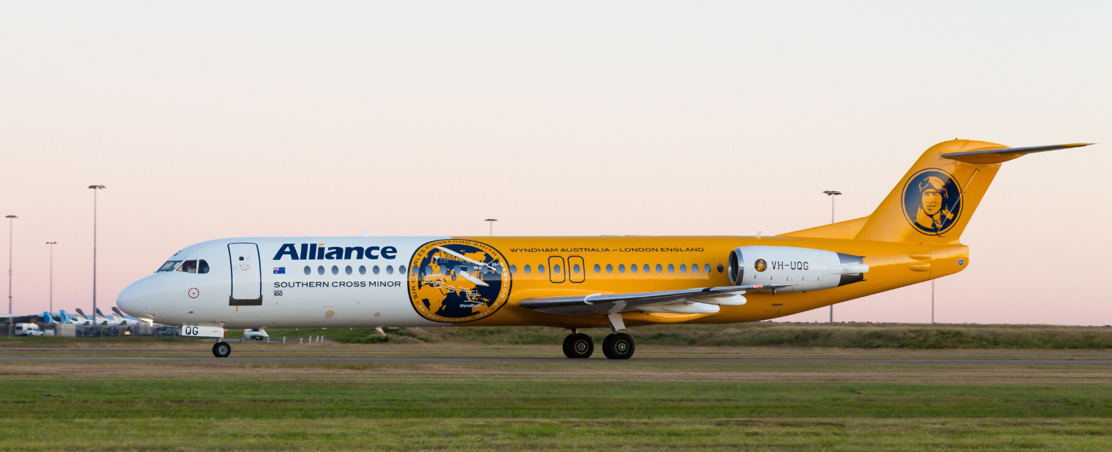 Alliance Airlines’ commemorative F100 VH-UQG livery