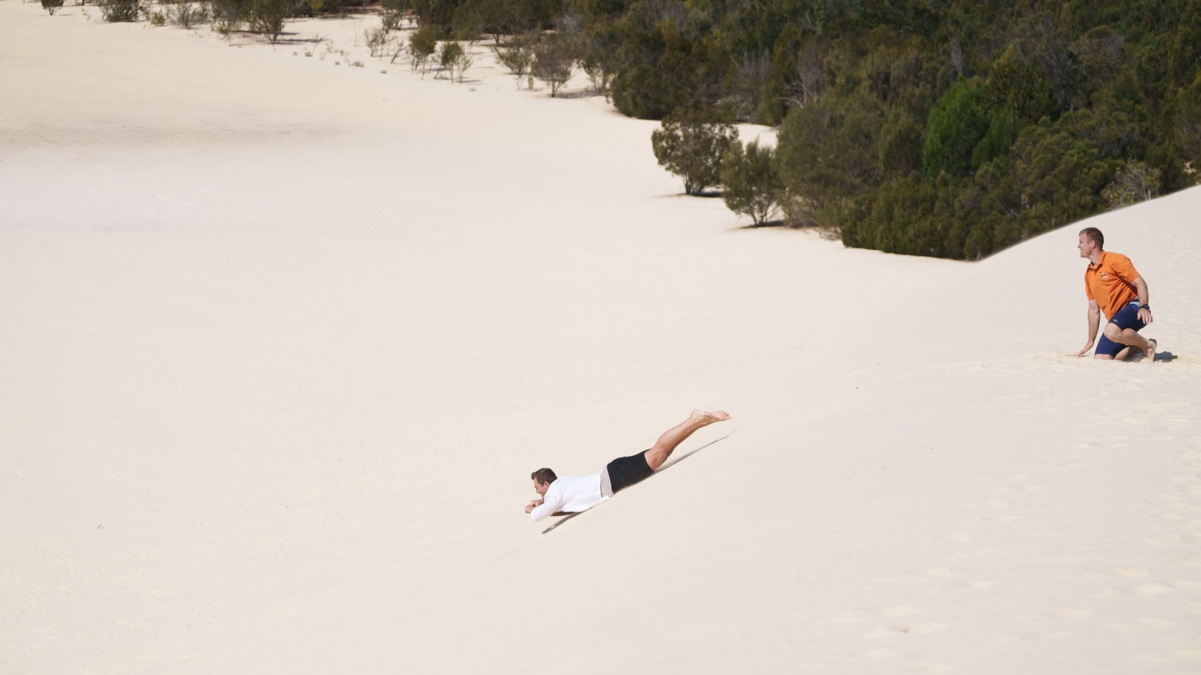 Sandboarding at Moreton Island