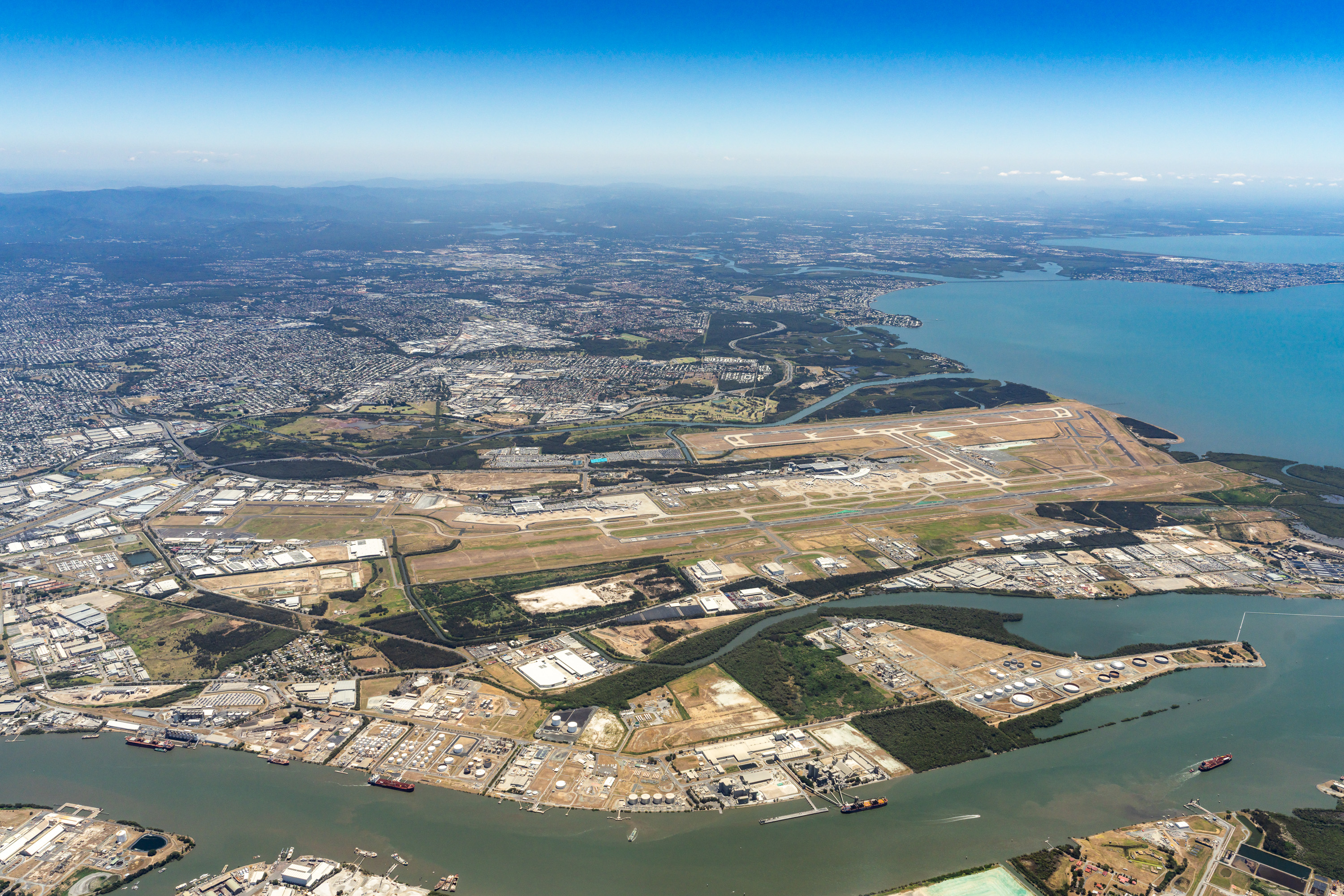 Brisbane Airport precinct from above