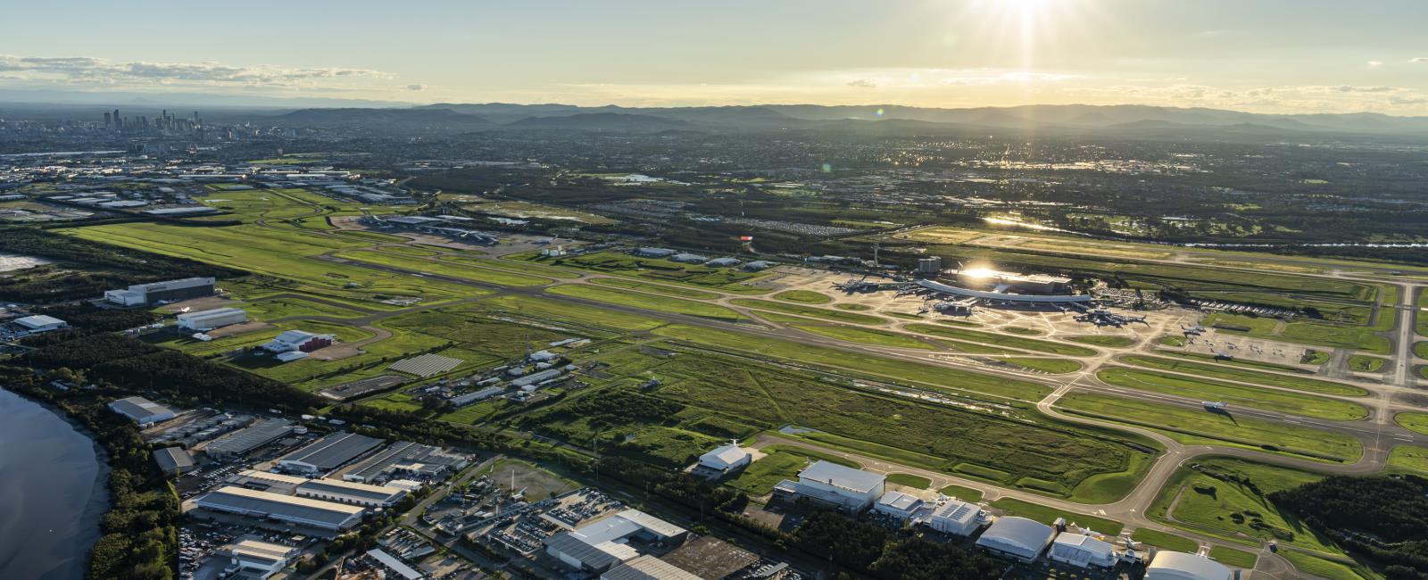 Aerial of Brisbane Airport 2025