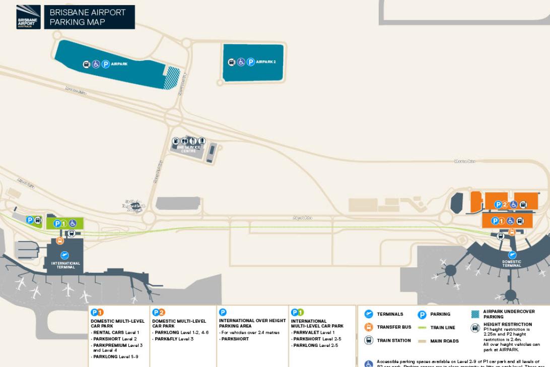 All of Airport Parking Map