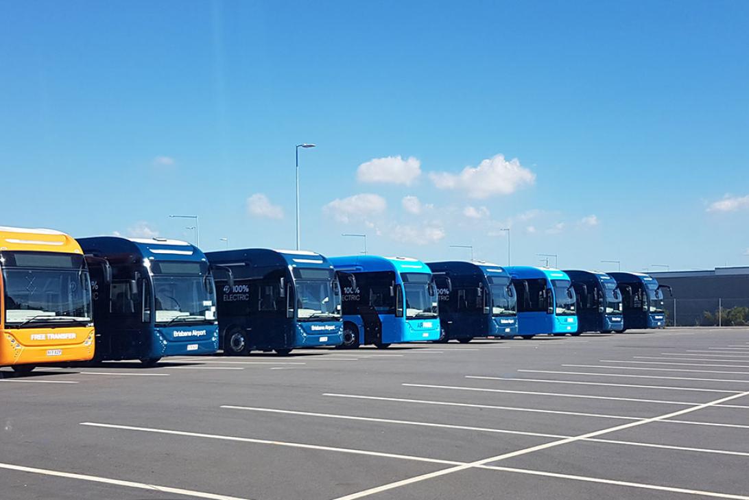 Brisbane Airport's bus fleet is 100% electric