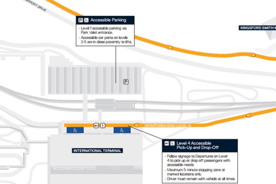 International Accessible Passenger Pick Up and Drop Off Map