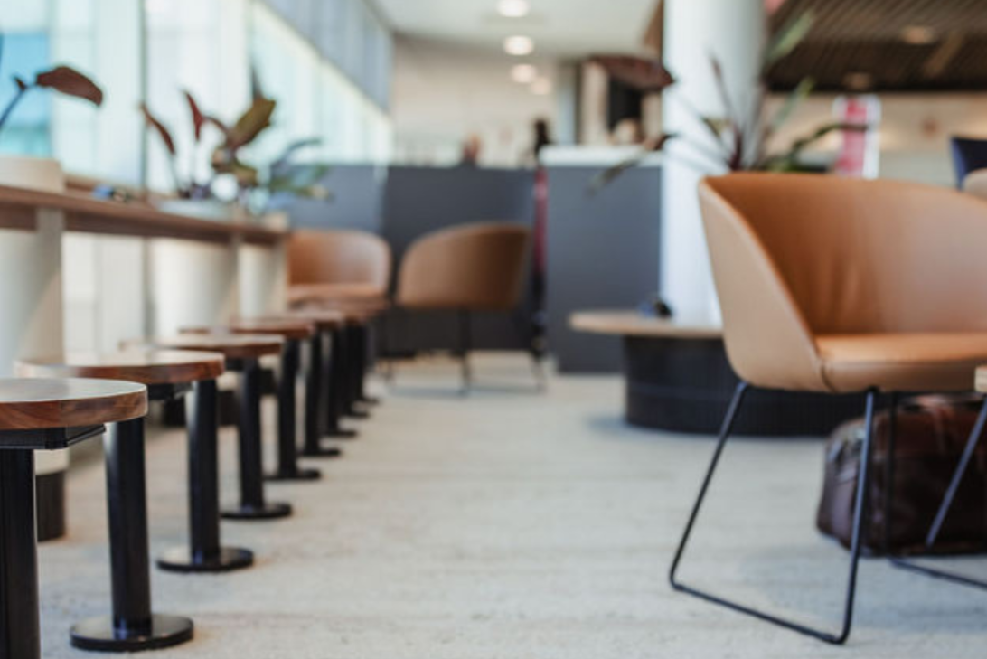 Brisbane Airport refreshed interior design, window seating