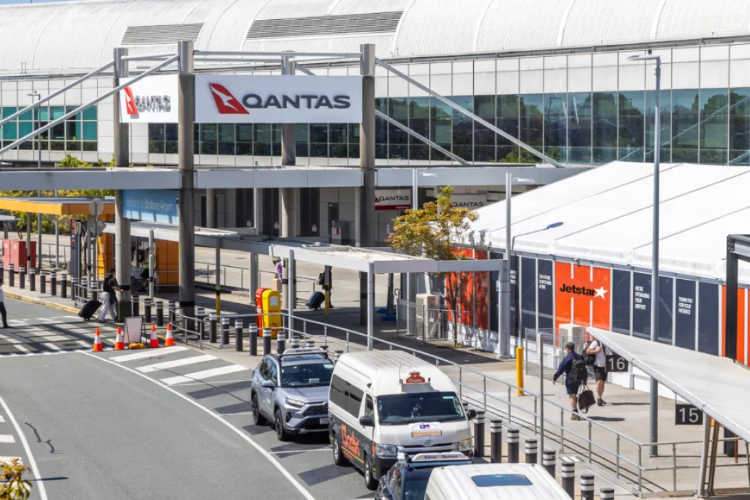 Jetstar temporary check in facility at Brisbane Airport Domestic Terminal