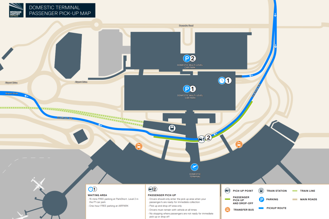 Passenger pick up map
